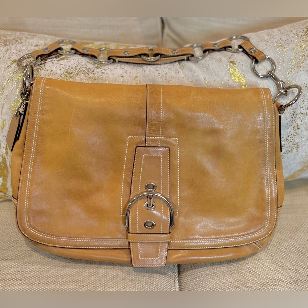 Coach Vintage Soho Hobo Buckle Flap Business Leather Shoulder Bag L0682-10582 - Picture 5 of 16